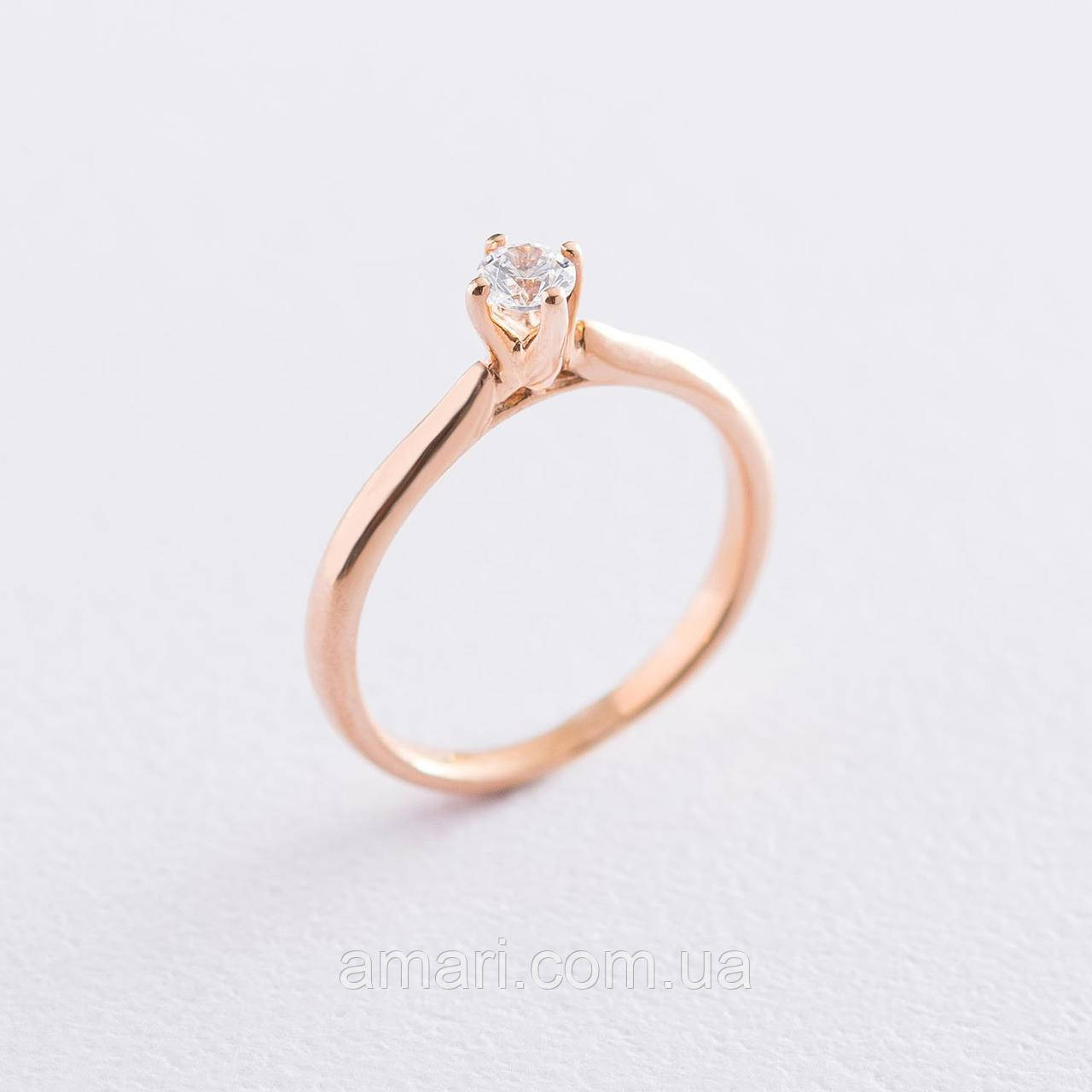 Золоте помолочне кільце (цирконій Swarovski) 
к06228, фото 1
