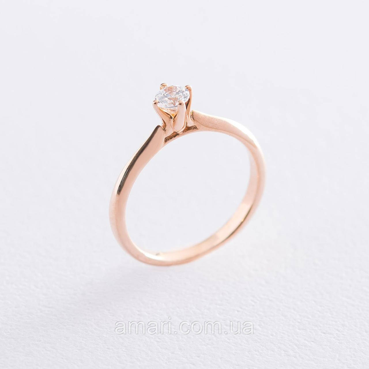 Золоте помолочне кільце (цирконій Swarovski) 
к06231, фото 1