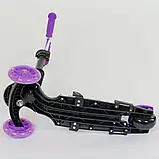 Самокат триколісний дитячий 5в1 Best Scooter 97240 Фіолетовий, із сидінням, кошиком, батьківською ручкою, фото 4