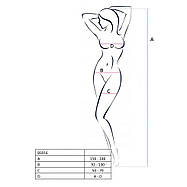Бодістокінг Passion BS016 white, комбінезон, імітація топа і панчіх, фото 4