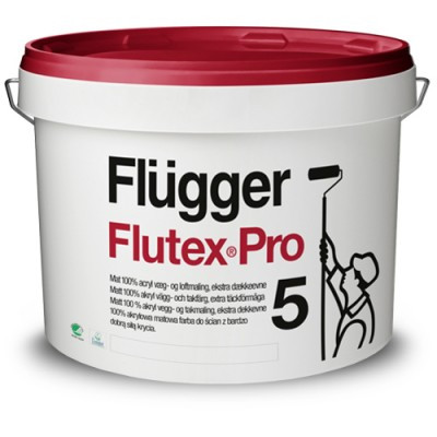 Акрилова фарба для стін та стель Flugger Flutex Pro5, відро 9,1 л, фото 1