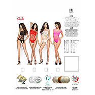 Бодістокінг Passion BS035 pink, боді, імітація топа і трусиків, фото 4