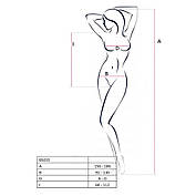 Бодістокінг Passion BS035 pink, боді, імітація топа і трусиків, фото 5