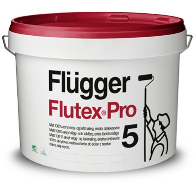 Акриловая краска для стен и потолков Flugger Flutex Pro 5, банка 1 л (отлив) - фото 1 - id-p422137503