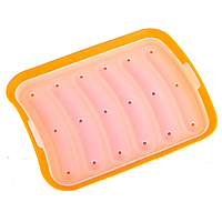 Форма для домашних сосисок и кебабов "Bradex", оранжевая