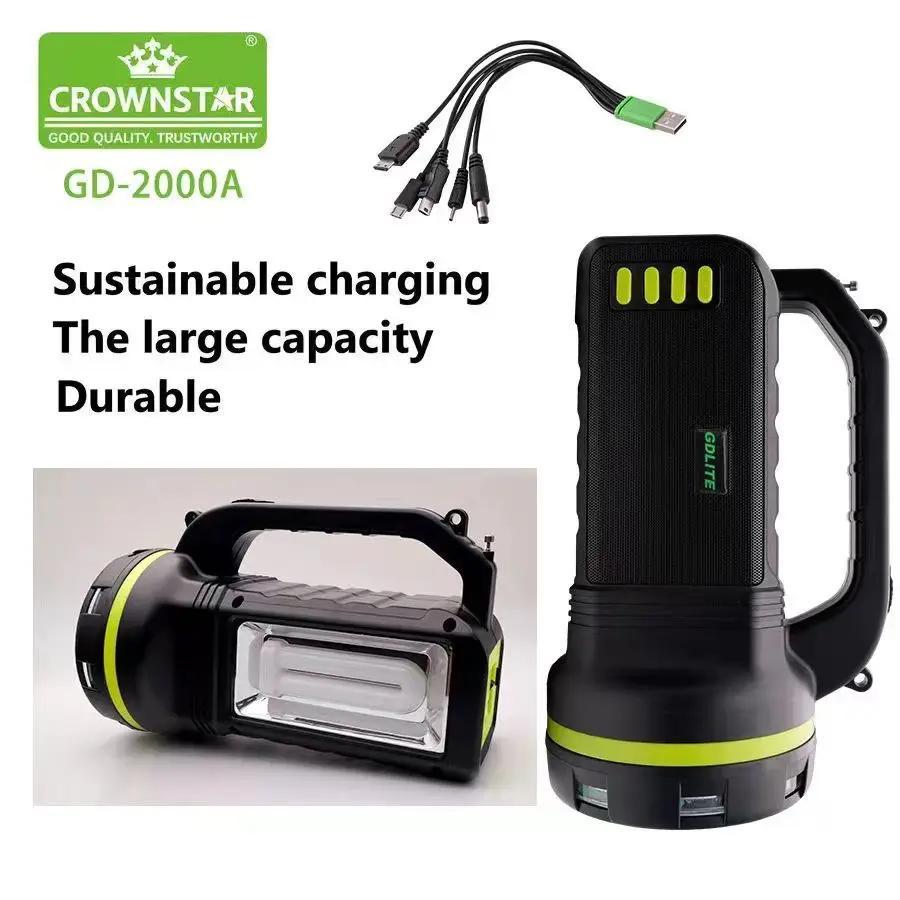 Портативна сонячна автономна система GDLight GD-2000A панель похідні ліхтар радіо повербанк акумулятор