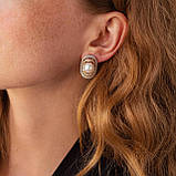 Золоті сережки з діамантами та перлами 
з1312, фото 9