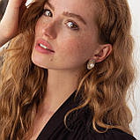 Золоті сережки з діамантами та перлами 
з1312, фото 10