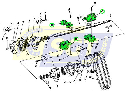 Ведущая звездочка d40 транспортера двухрядной картофелекопалки