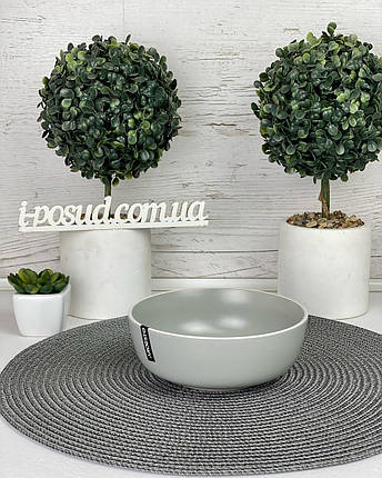 Салатник Ardesto Cremona 16 см Dusty grey кераміка AR2916GRC, фото 1