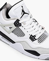 Кросівки Nike Air Jordan Retro 4 Military Black | Комфорт та вуличний стиль, фото 4