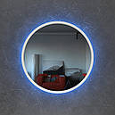 Круглое зеркало в белом цвете с подсветкой Led, 800 мм, фото 2
