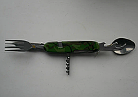 Универсальный туристический набор 706M, походный складной мультитул 6в1 (нож, вилка, ложка и др), GN3