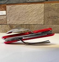 Универсальный туристический набор 706M, походный складной мультитул 6в1 (нож, вилка, ложка и др), GN10