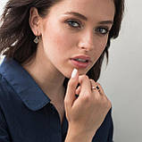 Золоті сережки "Клівер" (онікс) с06278, фото 4