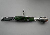Универсальный туристический набор 706M, походный складной мультитул 6в1 (нож, вилка, ложка и др), GN19