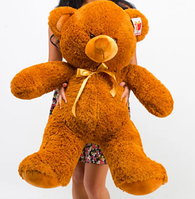 Плюшевый мягкий мишка 100 см коричневый, Пушистый медведь игрушка любимый качественный подарок для девушек