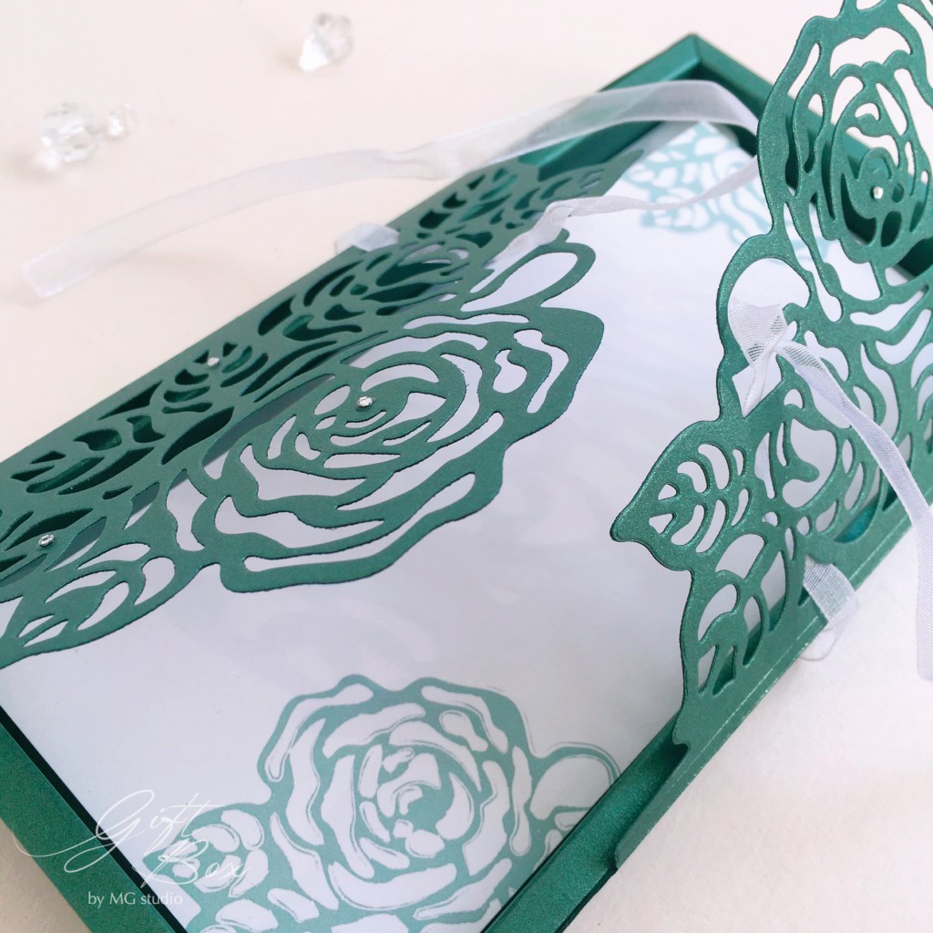 Gift box Rose изумрудный Конверт для денежного подарка на день рождения женщины, девушки - фото 7 - id-p1689536852