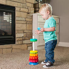 Пірамідка гвинтова тактильна Fat Brain Toys SpinAgain (F110ML), фото 4