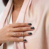 Золота каблучка на дві фаланги з фіанітами 
к05510, фото 2