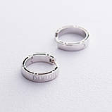 Золоті сережки-кільця з фіанітами, діаметр: 
17 мм с05021, фото 3