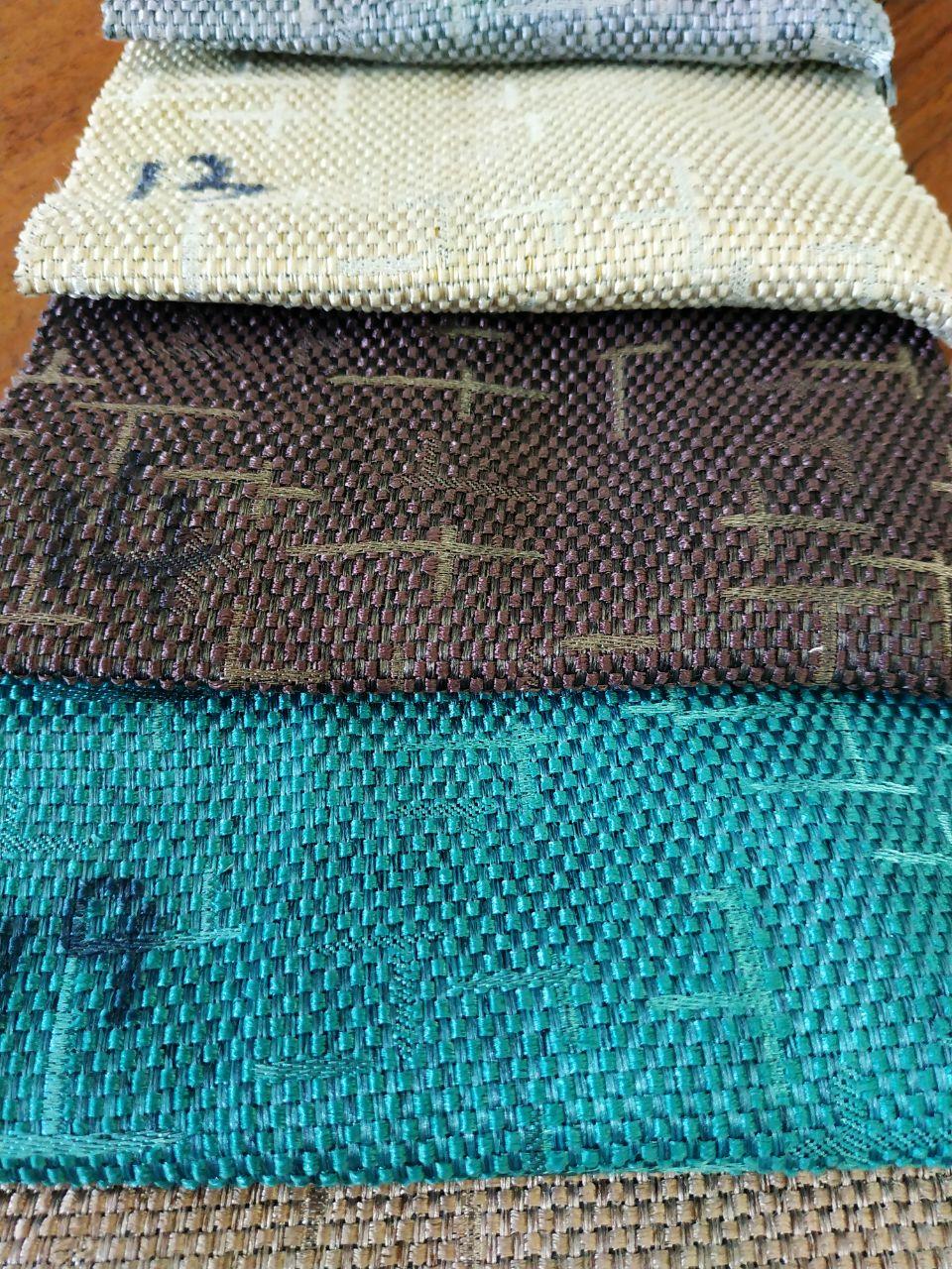 Шторна тканина Рогожка з блискучою ниткою в бірюзовому кольорі №19 цупка тканина мішковина на штори для залу вітальні