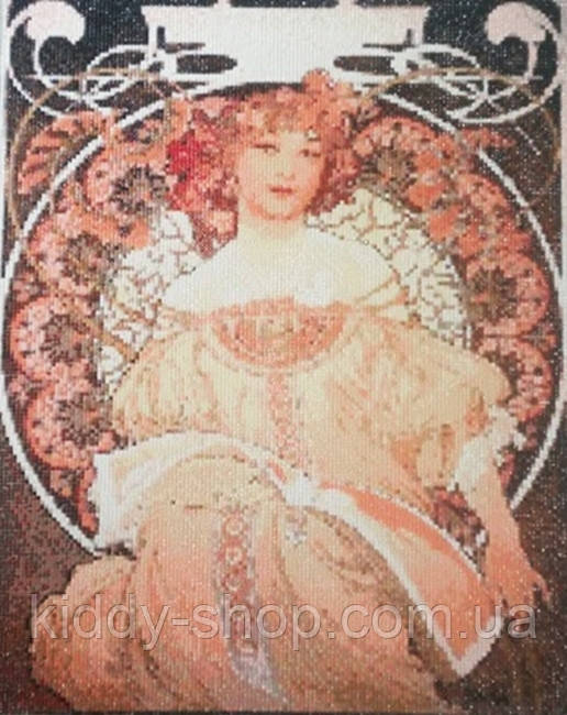 Алмазна вишивка. Картина на підрамнику "Задумливість" , розмір 40х50, фото 1