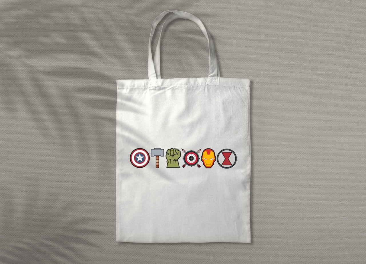 Сумка-шоппер із принтом Месники Марвел, фото 1