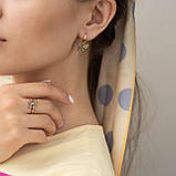 Золоті сережки "Метелики з фіанітами" с05457, фото 2