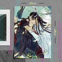 "Вэй Ин и Лань Чжань (Магистр дьявольского культа)" плакат (постер) размером А4 (20х28см)