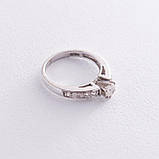 Кільце в білому золоті (блеланти) км0315, фото 3