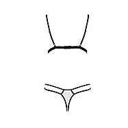 Комплект білизни ORIHIME SET white L / XL - Passion: стрепи: ліф і трусики, фото 3
