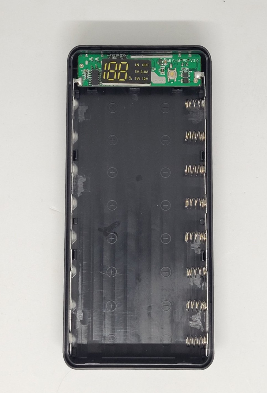 Power Box 8 - PD-QC - корпус для павербанку 20000mAh 5V 3A 2USB, Micro-USB, Type-C