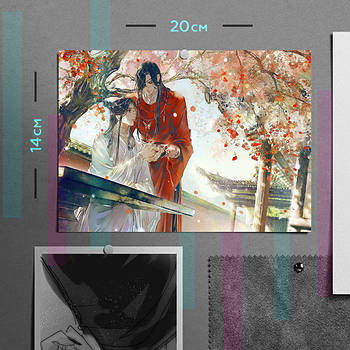 "Сє Лянь і Хуа Чен (Небесне благословення)" плакат (постер) розміром А5 (20х14см)