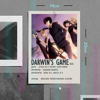 "Гра Дарвіна / Darwin's game" плакат (постер) розміром А5 (14х20см)