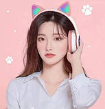 Навушники Bluetooth MDR CAT ear VZV-23M 7805 з підсвіткою, м'ятні, фото 4