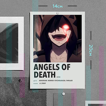 "Зак (Янгол кровопролиття / Angels of death)" плакат (постер) розміром А5 (14х20см)