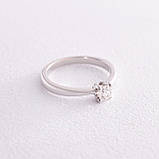 Помоловічне золоте кільце з діамантом 
кб0423, фото 3