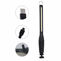 Ліхтар акумуляторний Bailong BL 821+ з магнітом COB 18650 battery usb charge