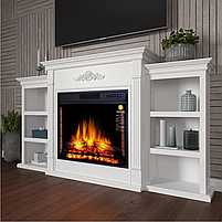 Камінокомплект Електрокамін ArtiFlame New York AF28S Білий Б'янко (зі звуком) Електричний 3D Камін, фото 3