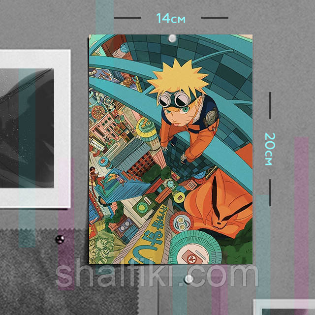 "Наруто Удзумакі (Наруто / Naruto)" плакат (постер) розміром А5 (14х20см)