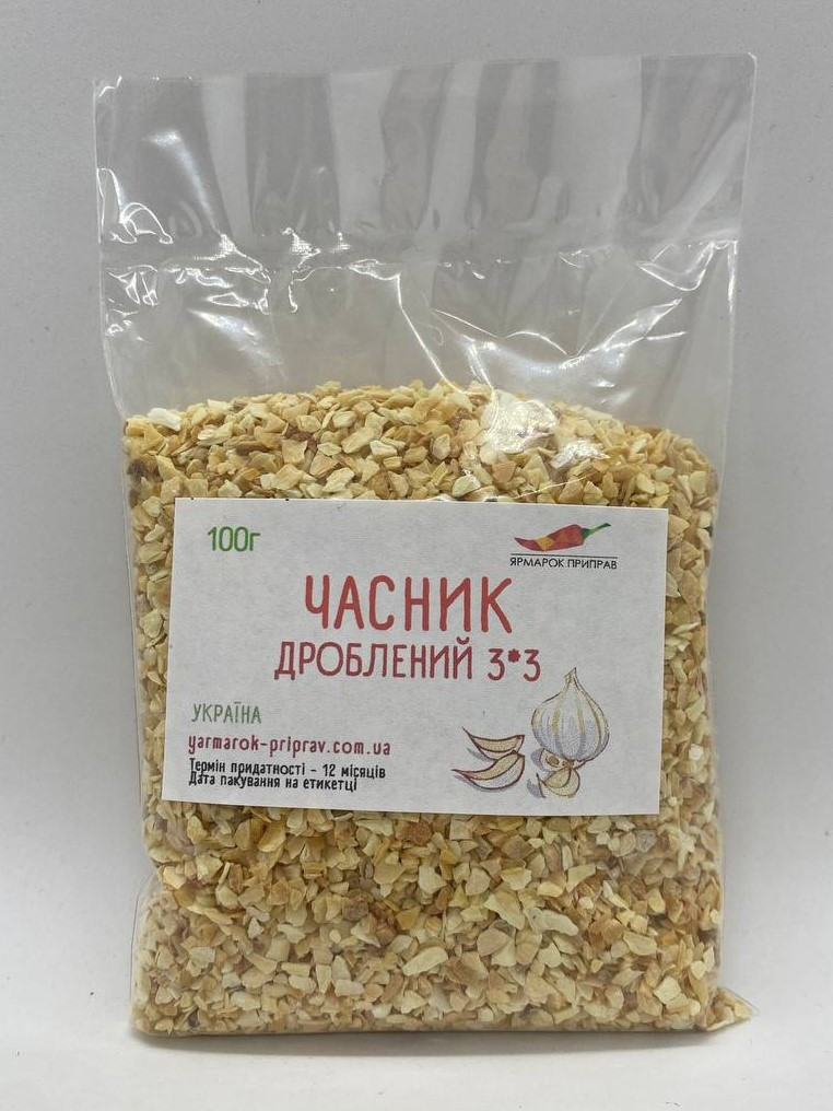 Часник сушений 3*3, 100г