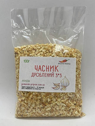 Часник сушений 3*3, 100г, фото 1