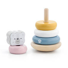 Дерев'яна пірамідка Viga Toys PolarB Білий ведмедик, неваляшка (44005), фото 3