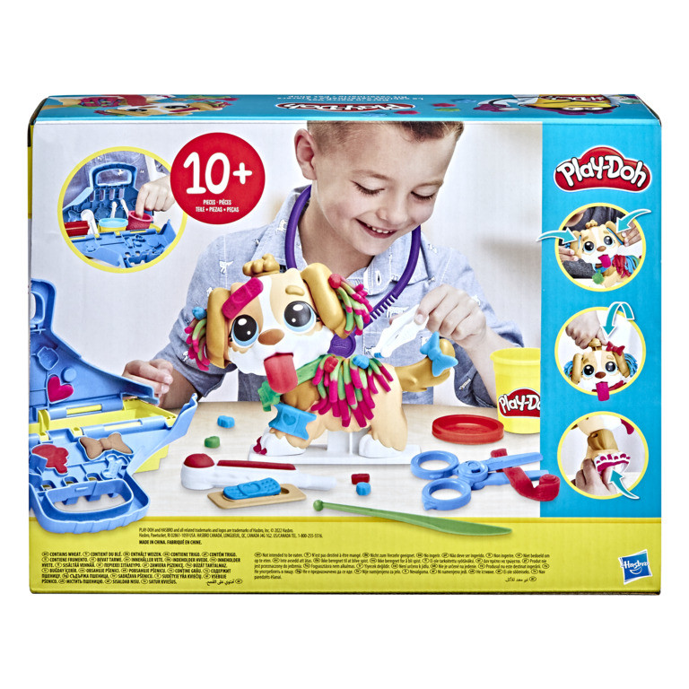 Набір для творчості Hasbro Play-Doh Прийом у ветеринара із пластиліном (F3639)