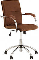 Компьютерное офисное кресло для персонала Самба Samba S GTP Tilt CHR10 экокожа eco-21 коричневый IM
