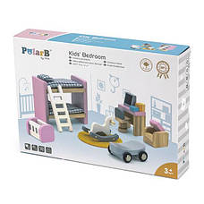 Дерев'яні меблі для ляльок Viga Toys PolarB Дитяча кімната (44036), фото 5