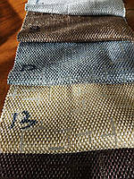 Шторна тканина Рогожка з блискучою ниткою в золотому кольорі №13 цупка тканина мішковина на штори для залу вітальні