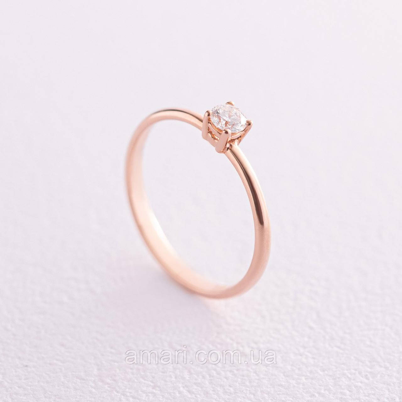 Помоловічне Золота каблучка з діамантом 
227792421, фото 1
