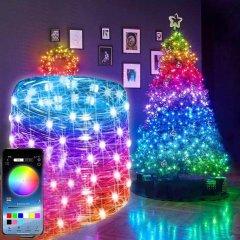 Розумна світлодіодна гірлянда RGB для ялинки та новорічного декору (керування кольору з телефона) 20 м 200 LED